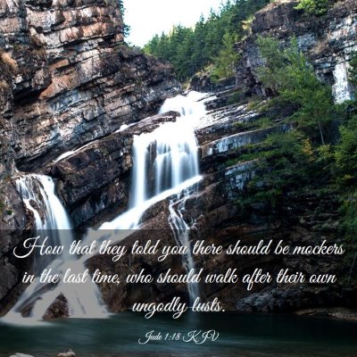 Picture 03 - Jude 1:18 KJV - How that they told you there should be mockers in - Bible Verse Picture