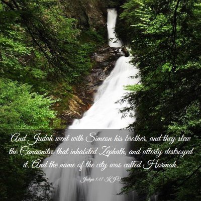 Picture 03 - Judges 1:17 KJV - And Judah went with Simeon his brother, and they - Bible Verse Picture