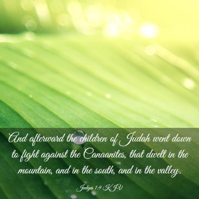 Picture 03 - Judges 1:9 KJV - And afterward the children of Judah went down to - Bible Verse Picture
