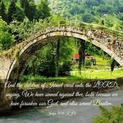 Picture 03 - Judges 10:10 KJV - And the children of Israel cried unto the LORD, - Bible Verse Picture