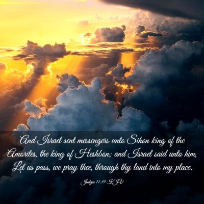 Picture 03 - Judges 11:19 KJV - And Israel sent messengers unto Sihon king of the - Bible Verse Picture