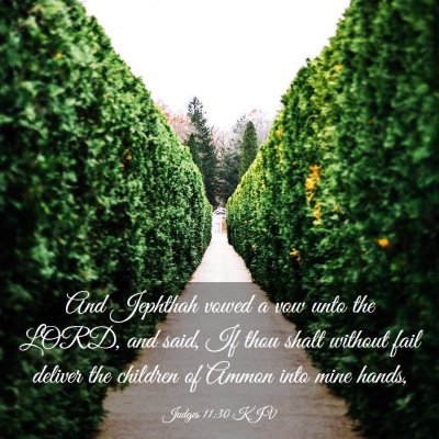 Picture 03 - Judges 11:30 KJV - And Jephthah vowed a vow unto the LORD, and said, - Bible Verse Picture