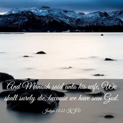 Picture 03 - Judges 13:22 KJV - And Manoah said unto his wife, We shall surely - Bible Verse Picture