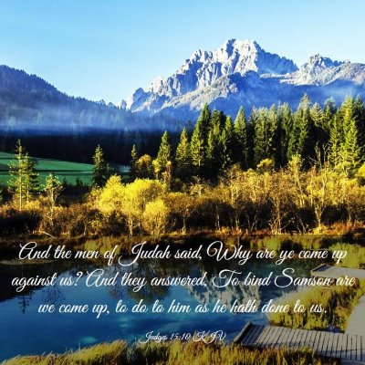 Picture 03 - Judges 15:10 KJV - And the men of Judah said, Why are ye come up - Bible Verse Picture
