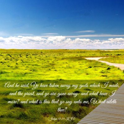Picture 03 - Judges 18:24 KJV - And he said, Ye have taken away my gods which I - Bible Verse Picture