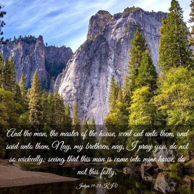 Picture 03 - Judges 19:23 KJV - And the man, the master of the house, went out - Bible Verse Picture