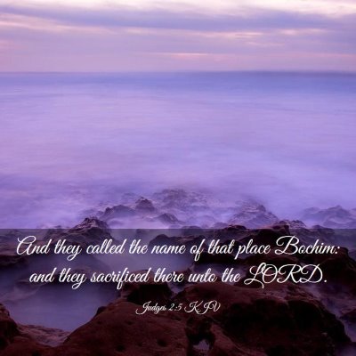 Picture 03 - Judges 2:5 KJV - And they called the name of that place Bochim: - Bible Verse Picture