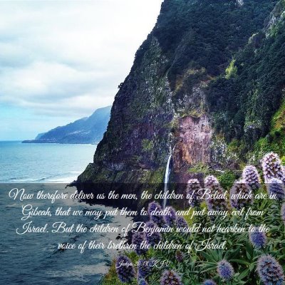 Picture 03 - Judges 20:13 KJV - Now therefore deliver us the men, the children of - Bible Verse Picture