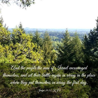 Picture 03 - Judges 20:22 KJV - And the people the men of Israel encouraged - Bible Verse Picture