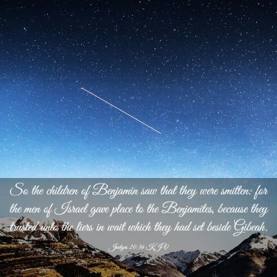 Picture 03 - Judges 20:36 KJV - So the children of Benjamin saw that they were - Bible Verse Picture