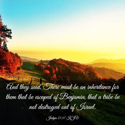 Picture 03 - Judges 21:17 KJV - And they said, There must be an inheritance for - Bible Verse Picture