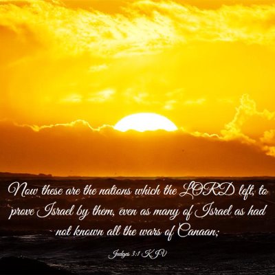 Picture 03 - Judges 3:1 KJV - Now these are the nations which the LORD left, to - Bible Verse Picture