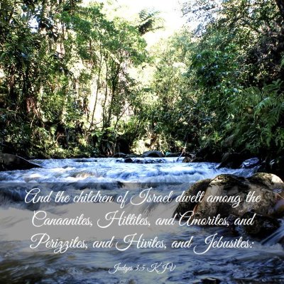 Picture 03 - Judges 3:5 KJV - And the children of Israel dwelt among the - Bible Verse Picture