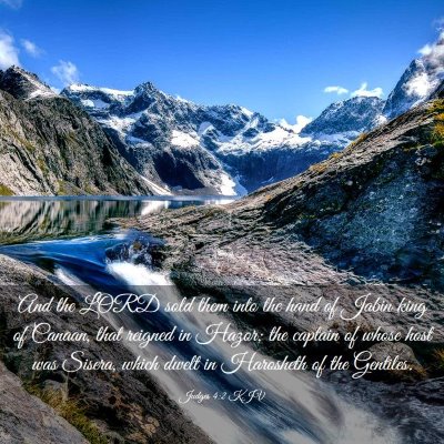 Picture 03 - Judges 4:2 KJV - And the LORD sold them into the hand of Jabin - Bible Verse Picture
