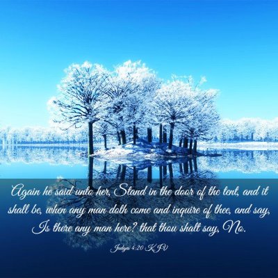 Picture 03 - Judges 4:20 KJV - Again he said unto her, Stand in the door of the - Bible Verse Picture