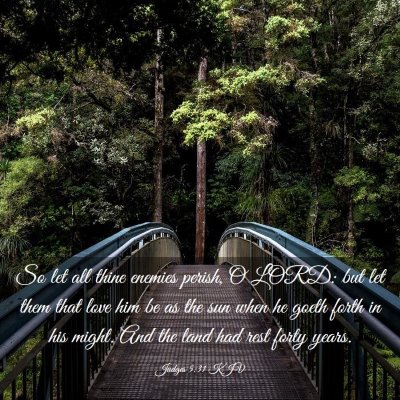 Picture 03 - Judges 5:31 KJV - So let all thine enemies perish, O LORD: but let - Bible Verse Picture