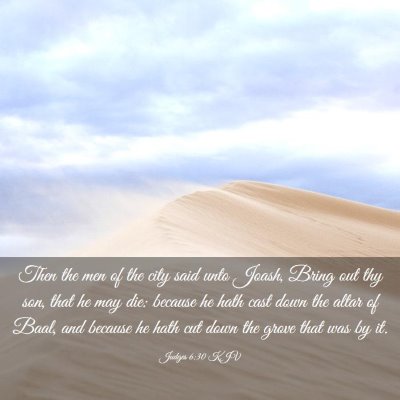 Picture 03 - Judges 6:30 KJV - Then the men of the city said unto Joash, Bring - Bible Verse Picture
