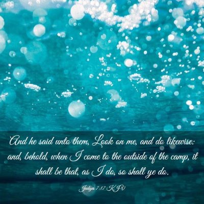 Picture 03 - Judges 7:17 KJV - And he said unto them, Look on me, and do - Bible Verse Picture