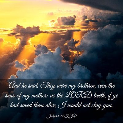 Picture 03 - Judges 8:19 KJV - And he said, They were my brethren, even the sons - Bible Verse Picture