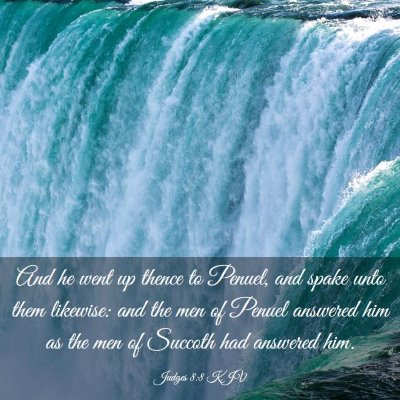 Picture 03 - Judges 8:8 KJV - And he went up thence to Penuel, and spake unto - Bible Verse Picture