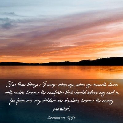 Picture 03 - Lamentations 1:16 KJV - For these things I weep; mine eye, mine eye - Bible Verse Picture