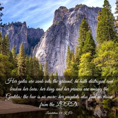 Picture 03 - Lamentations 2:9 KJV - Her gates are sunk into the ground; he hath - Bible Verse Picture