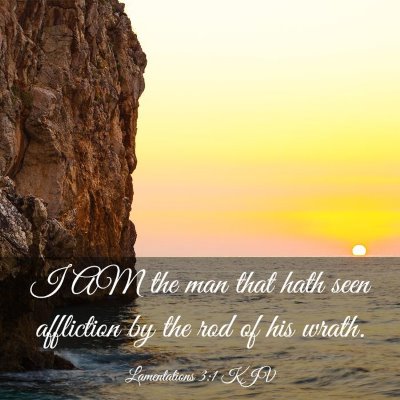 Picture 03 - Lamentations 3:1 KJV - I AM the man that hath seen affliction by the rod - Bible Verse Picture