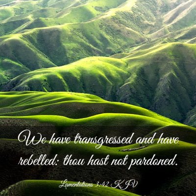 Picture 03 - Lamentations 3:42 KJV - We have transgressed and have rebelled: thou hast - Bible Verse Picture
