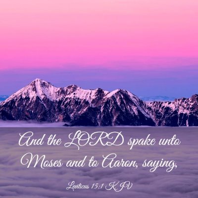 Picture 03 - Leviticus 15:1 KJV - And the LORD spake unto Moses and to Aaron, - Bible Verse Picture