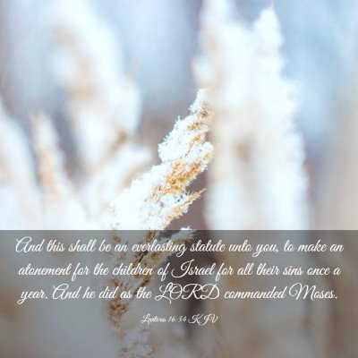 Picture 03 - Leviticus 16:34 KJV - And this shall be an everlasting statute unto - Bible Verse Picture
