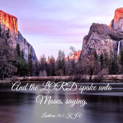 Picture 03 - Leviticus 18:1 KJV - And the LORD spake unto Moses, - Bible Verse Picture