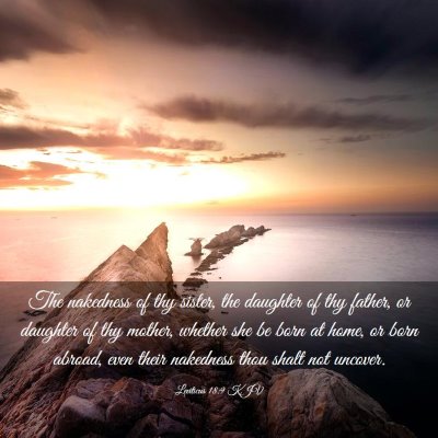 Picture 03 - Leviticus 18:9 KJV - The nakedness of thy sister, the daughter of thy - Bible Verse Picture