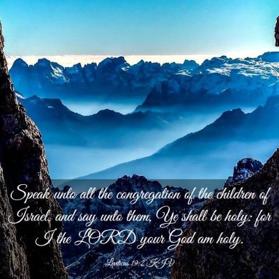 Picture 03 - Leviticus 19:2 KJV - Speak unto all the congregation of the children - Bible Verse Picture