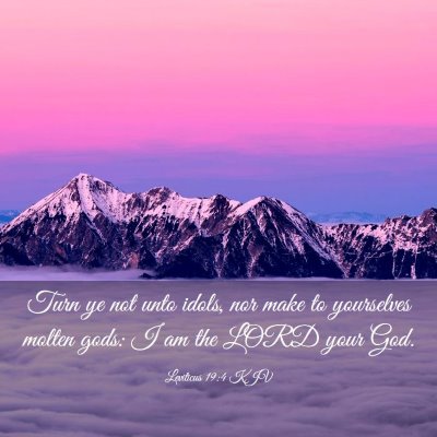 Picture 03 - Leviticus 19:4 KJV - Turn ye not unto idols, nor make to yourselves - Bible Verse Picture