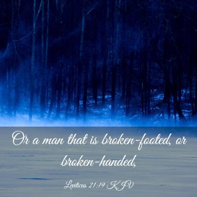 Picture 03 - Leviticus 21:19 KJV - Or a man that is broken-footed, or - Bible Verse Picture