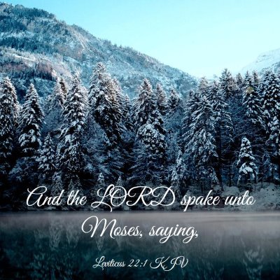 Picture 03 - Leviticus 22:1 KJV - And the LORD spake unto Moses, - Bible Verse Picture