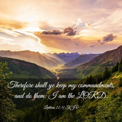 Picture 03 - Leviticus 22:31 KJV - Therefore shall ye keep my commandments, and do - Bible Verse Picture