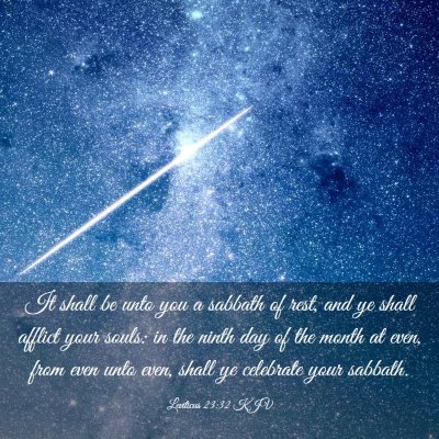 Picture 03 - Leviticus 23:32 KJV - It shall be unto you a sabbath of rest, and ye - Bible Verse Picture