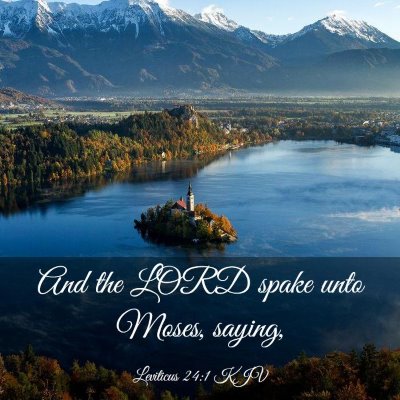 Picture 03 - Leviticus 24:1 KJV - And the LORD spake unto Moses, - Bible Verse Picture