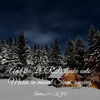 Picture 03 - Leviticus 25:1 KJV - And the LORD spake unto Moses in mount Sinai, - Bible Verse Picture
