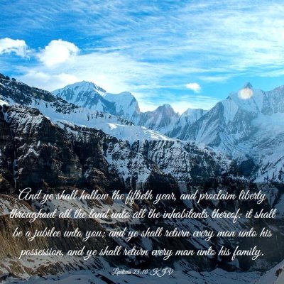 Picture 03 - Leviticus 25:10 KJV - And ye shall hallow the fiftieth year, and - Bible Verse Picture