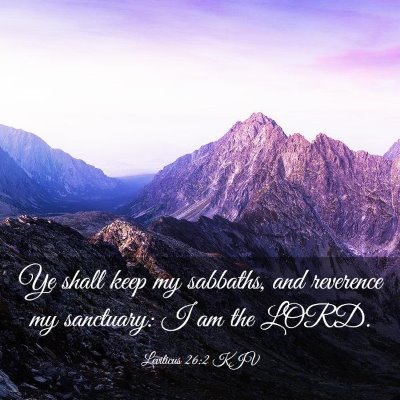 Picture 03 - Leviticus 26:2 KJV - Ye shall keep my sabbaths, and reverence my - Bible Verse Picture