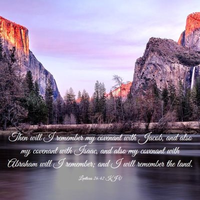Picture 03 - Leviticus 26:42 KJV - Then will I remember my covenant with Jacob, and - Bible Verse Picture