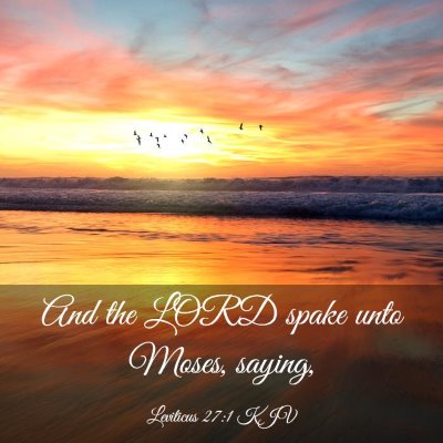 Picture 03 - Leviticus 27:1 KJV - And the LORD spake unto Moses, - Bible Verse Picture