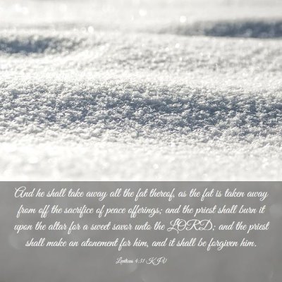 Picture 03 - Leviticus 4:31 KJV - And he shall take away all the fat thereof, as - Bible Verse Picture