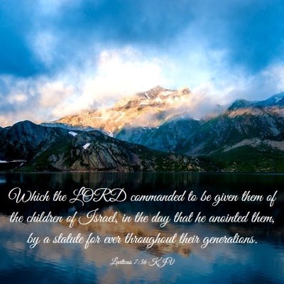 Picture 03 - Leviticus 7:36 KJV - Which the LORD commanded to be given them of the - Bible Verse Picture