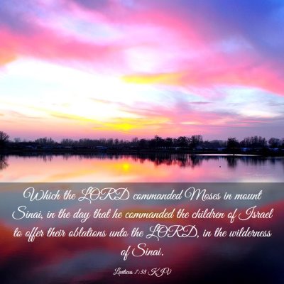 Picture 03 - Leviticus 7:38 KJV - Which the LORD commanded Moses in mount Sinai, in - Bible Verse Picture