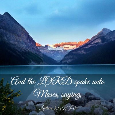Picture 03 - Leviticus 8:1 KJV - And the LORD spake unto Moses, - Bible Verse Picture