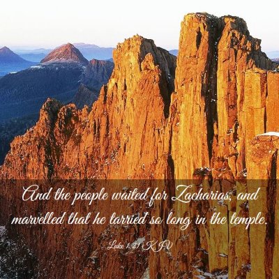 Picture 03 - Luke 1:21 KJV - And the people waited for Zacharias, and - Bible Verse Picture