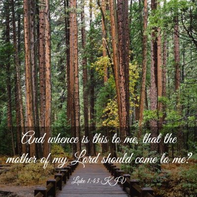 Picture 03 - Luke 1:43 KJV - And whence is this to me, that the mother of my - Bible Verse Picture